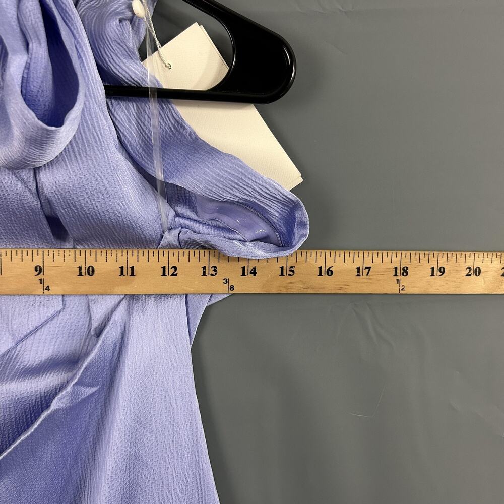 Baobab Dress Small Amorino Studded Lilac Blue Satin Halter Neck Summer Resort - Picture 15 of 16